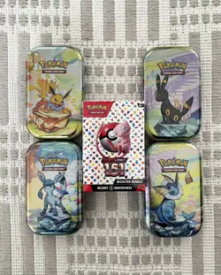 Pokemon TCG 151 Booster Bundle & 4 x Prismatic Evolutions Mini Tins - Brand New 820650853210 - Image 1