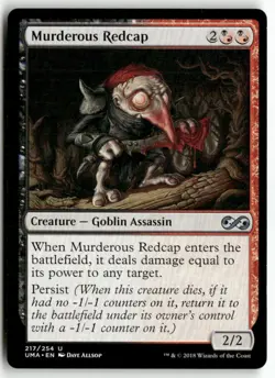 Murderous Redcap 217 Uncommon Ultimate Masters Magic: The Gathering LP - Image 1
