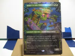 Teenage Mutant Ninja Turtles MTG Foil Mikey and Leo Chaos and Order - Image 1