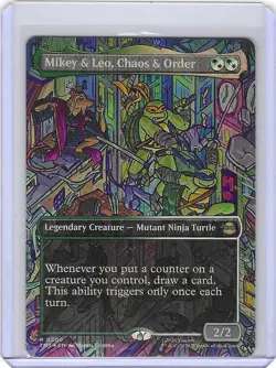 Mikey & Leo, Chaos & Order #200 Foil R - Teenage Mutant Ninja Turtles TMNT - Image 1