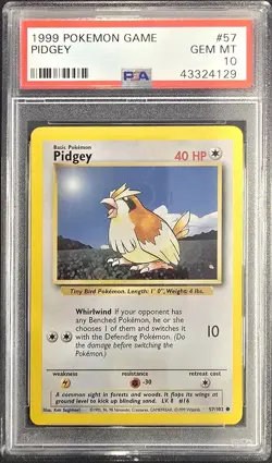 1999 POKEMON GAME #57 PIDGEY PSA 10 - Image 1