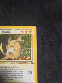 Pokemon Raichu Fossil Holo Rare Unlimited 14/62 1999 90 HP English - Image 4