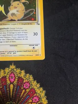 Pokemon Raichu Fossil Holo Rare Unlimited 14/62 1999 90 HP English - Image 5