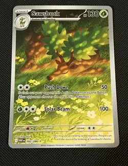 Pokemon TCG Black Bolt 092/086 Sawsbuck Illustration Rare - NM - Image 1