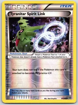 POKEMON ANCIENT ORIGINS TYRANITAR SPIRIT LINK 81/98 UNCOMMON REVERSE HOLO NM - Image 1