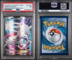 2016 POKEMON XY BLACK STAR PROMO SUPER-PREM COLL #XY125 FULL ART/MEWTWO EX PSA 7 - Image 3