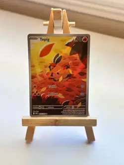 Pokemon Tepig 096/086 Illustration Rare Sv: White Flare Full Art NM/M+ - Image 1