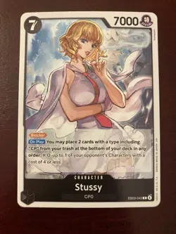 Stussy EB03-043 Extra Booster: One Piece Heroines Edition Foil English Card NM - Image 1