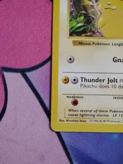 Pikachu Red Cheeks Base Set Shadowless 58/102 Near Mint - Image 4