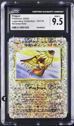 2002 Pokemon Legendary Collection #33/110 Pidgeot Reverse Holo CGC 9.5 Mint+ - Image 1