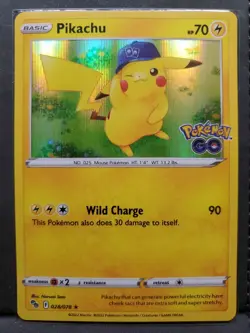 Pokemon TCG Pikachu Pokemon GO 028/078 Holo Rare Card Lp - Image 1