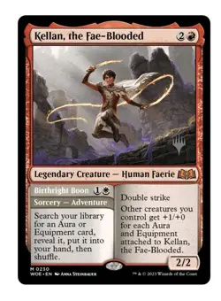 1x MTG Kellan, the Fae-Blooded *Promo* Eldraine Mythic! NM Mint - Image 1