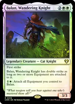 Magic The Gathering MTG BALAN, WANDERING KNIGHT FOIL Commander Masters NM - Image 1