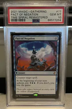 2021 MTG Time Spiral Remastered Pact Of Negation PSA 10 #77 - PSA Pop 2 - Image 1