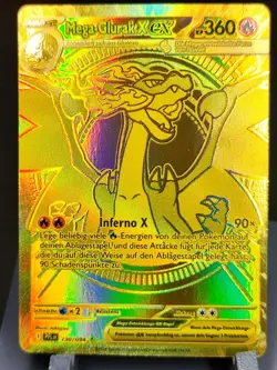 🔥 Pokemon Mega Glurak X ex, PFL 130/094, Fatale Flammen, DEU NM, Boosterfrisch - Image 2