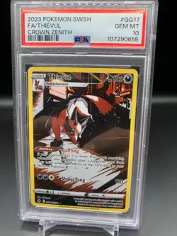 Thievul GG17/GG70 Pokemon Crown Zenith Full Art SWSH 2023 PSA 10 GEM MINT - Image 1