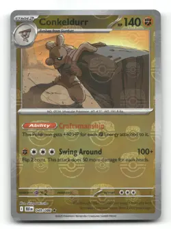 Conkeldurr (Master Ball Pattern) 049/086 - SV: Black Bolt - Pokemon Card NM/M - Image 1