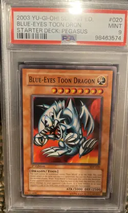 Blue-Eyes Toon Dragon SDP-020 Starter Deck: Pegasus - Rare 1st Edition - PSA 9 - Image 1