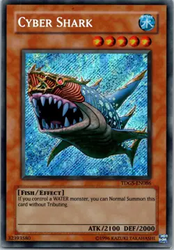Yugioh Cyber Shark TDGS-EN086 Secret Rare NM - Image 1