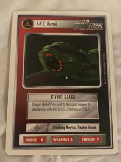 Star Trek CCG 1E WB95 IKC BURUK Rare Card NEVER PLAYED - Image 1