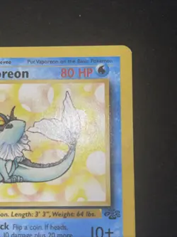Pokemon Vaporeon Jungle Rare Regular 80 HP 28/64 1999-2000 Wizards English Card - Image 4
