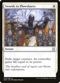 Swords to Plowshares 32 Uncommon Eternal Masters Magic: The Gathering Near Mint - Image 1