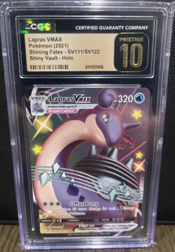 Pokemon 2021 Shining Fates English Lapras VMAX SV111/SV122 Holo CGC Pristine 10 - Image 1