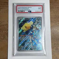 2025 POKEMON DRI EN-DESTINED RIVALS #193 MISTY'S PSYDUCK ILLUSTRATION RARE PSA 9 - Image 1