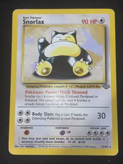 Pokemon Snorlax 27/64 – Jungle – Non Holo – Moderate Play - Image 1
