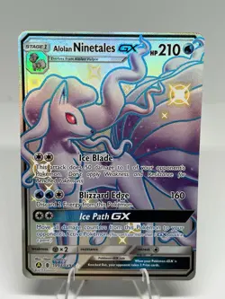 Pokemon Alolan Ninetales GX SV53/SV94 Hidden Fates Shiny Vault Shiny Holo Rare … - Image 1