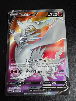 Pokemon TCG Reshiram V (Full Art) 172/195 SWSH12: Silver Tempest Ultra Rare NM - Image 1