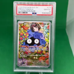 2026 POKEMON ASC EN-ASCENDED HEROES ILLUSTRATION RARE ERIKA'S TANGELA PSA 10 - Image 1