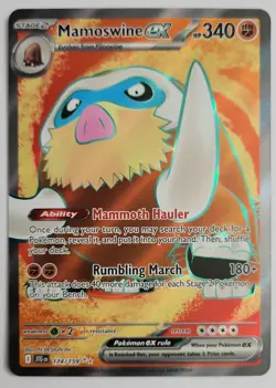 MAMOSWINE EX 174/159 ULTRA RARE JOURNEY TOGETHER POKEMON NM - Image 1