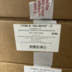 Pokemon English SWSH12 Silver Tempest Elite Trainer Box SEALED CASE! (10 ETB's) - Image 1