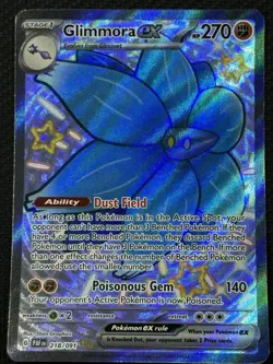 Pokemon Glimmora ex 218/091 SV: Paldean Fates Shiny Ultra Rare Holo 270HP - Image 1