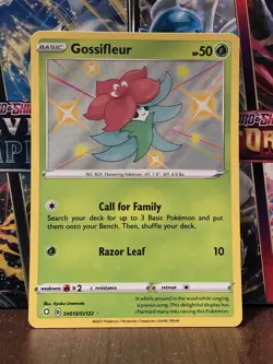 Pokemon TCG Gossifleur Shining Fates SV010/SV122 Holo Shiny Holo Rare - Image 1