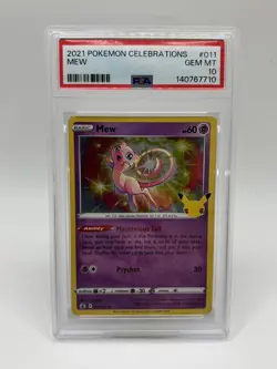 2021 Pokemon Celebrations Mew Holo Psa 10 Gem Mint - Image 1