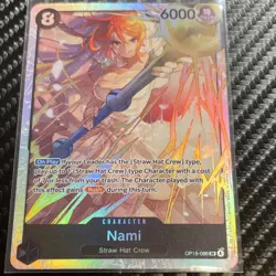 Bandai One Piece CCG Nami OP01-016 Romance Dawn SR Alt Art Holo 6000 - Image 1