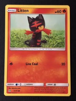 Pokemon Litten #15 & Torracat #16 & Incineroar #17 Shining Legends Card Set - Image 3