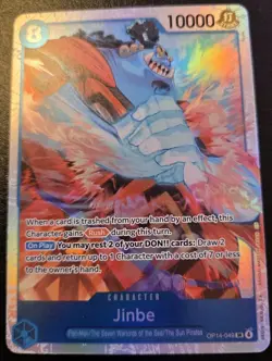 Jinbe OP14-049 Foil Super Rare The Azure Sea's Seven One Piece Card Game - Image 1
