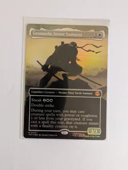 TMNT Leonardo, Sewer Samurai M 0215 Mythic Borderless Foil Magic The Gathering - Image 1
