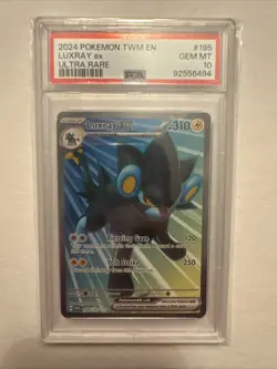 Pokemon TCG Luxray EX Twilight Masquerade Full Art Card 195/167 PSA 10 - Image 1