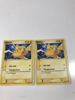 (2) Pokemon Card - Pikachu - 2005 Common - 60/106 - NM - Image 1