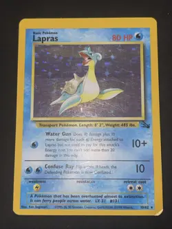 Pokemon TCG Lapras Fossil 10/62 Holo 1999-2000 Wizards Holo Rare - Image 2