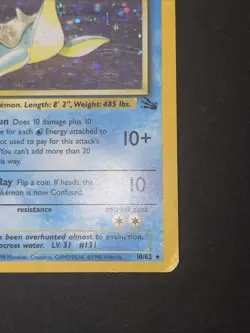 Pokemon TCG Lapras Fossil 10/62 Holo 1999-2000 Wizards Holo Rare - Image 5