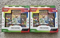 2 X Pokemon TCG First Partner Illustration Collection Series 1 On HAND Sealed - Image 1