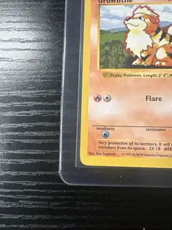 Growlithe 28/102 Base Set Shadowless WOTC Vintage Pokemon - Image 2