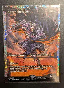 Super Shredder BORDERLESS FRACTURE FOIL 0295 - Teenage Mutant Ninja Turtles MTG - Image 2