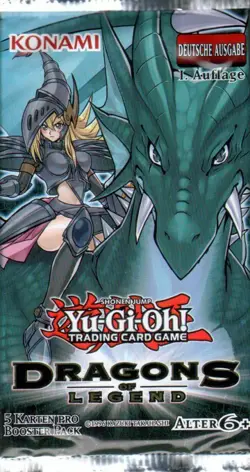 Yu-Gi-Oh Booster Pack - DRAGONS OF LEGEND - NEU/OVP 1. Auflage + Bonusbooster - Image 1