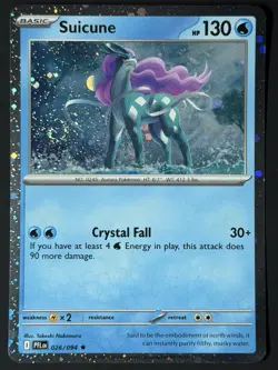 Suicune (Cosmos Holo) 026/094 Phantasmal Flames NM w/ SWIRL 🌀 Pokemon TCG - Image 1